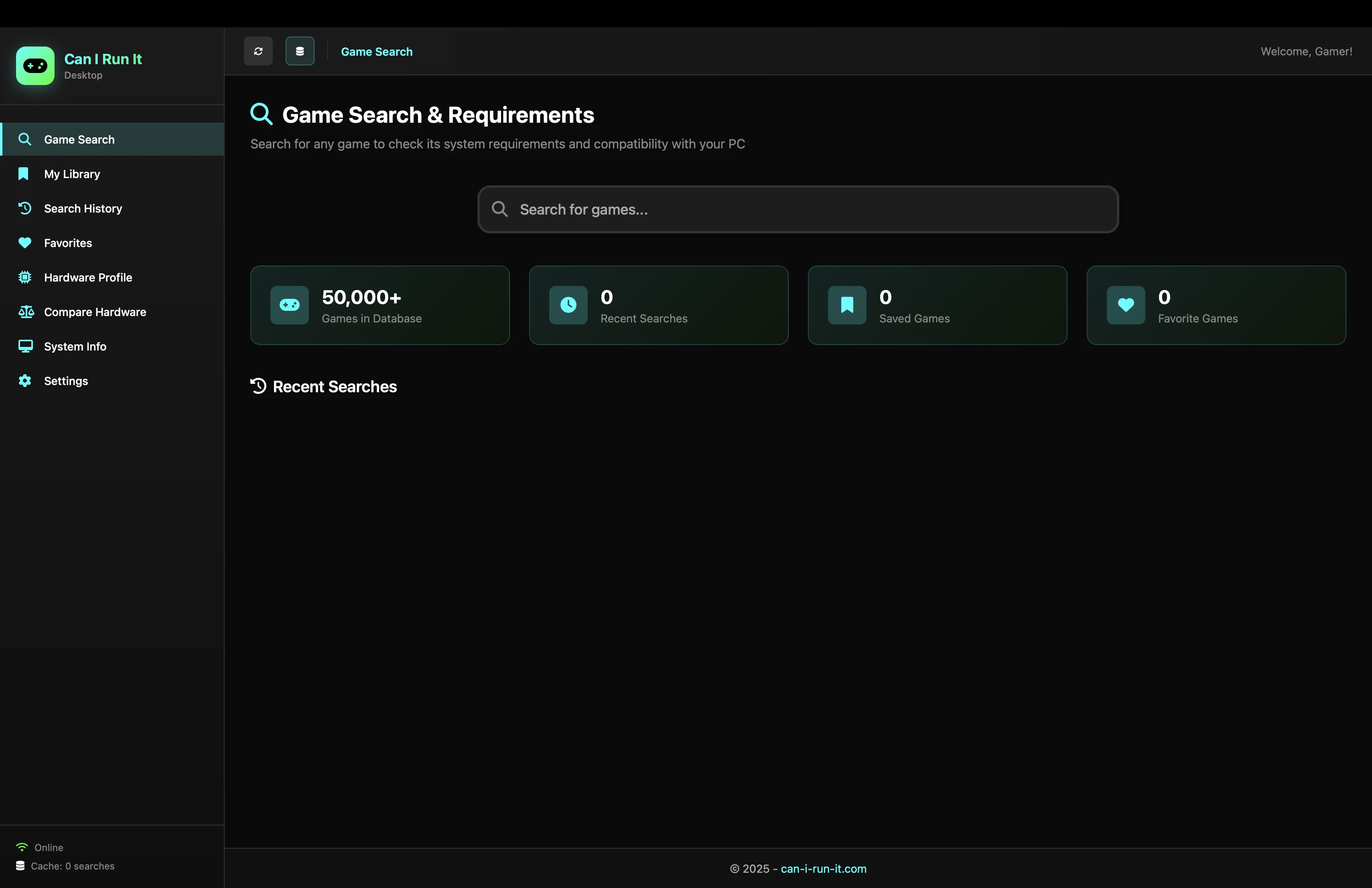 Screenshot placeholder: Mac app main window with sidebar navigation and game search interface.